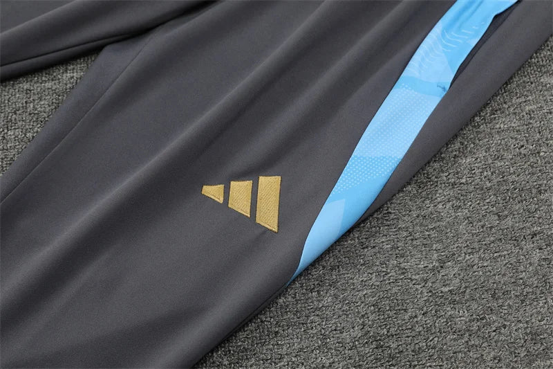 2024 Argentina Half-Pull Tracksuit Grey 1:1 Thai Quality FTBL4ALL
