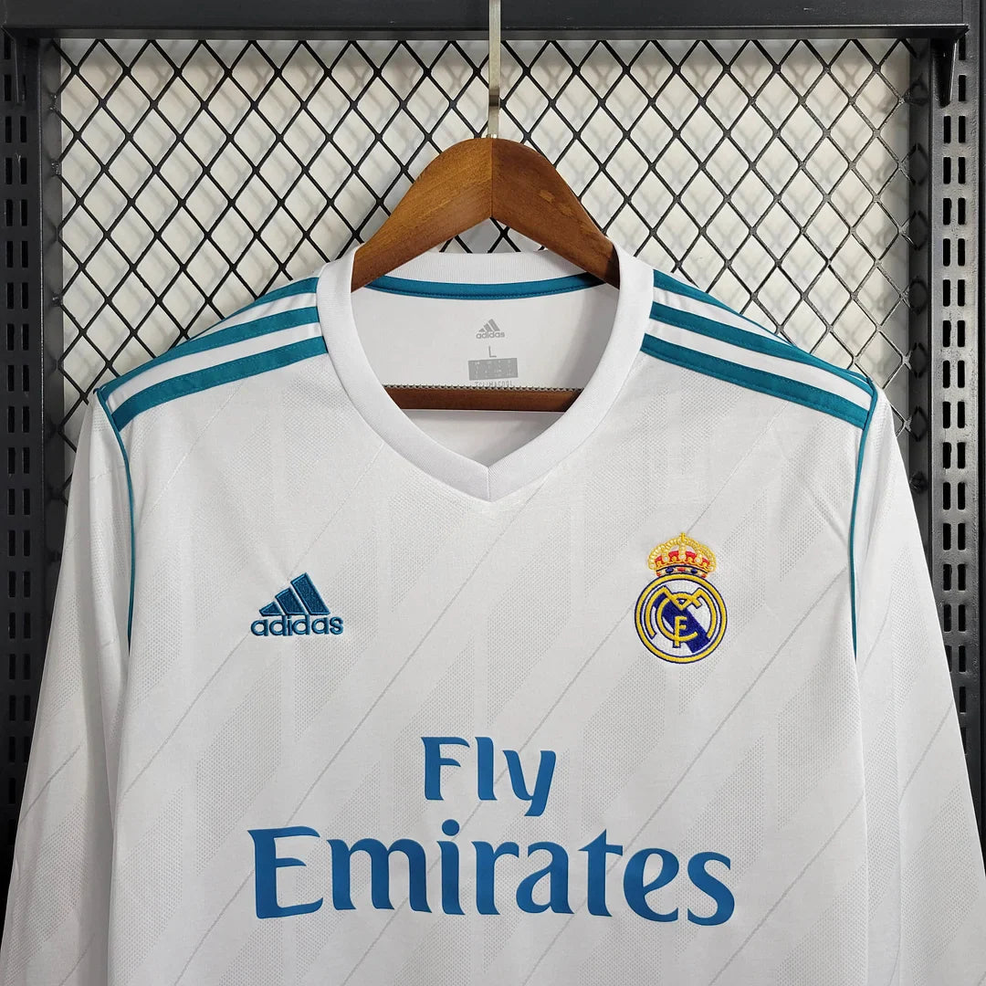 2017/2018 Retro Long Sleeve Real Madrid Home FTBL4ALL
