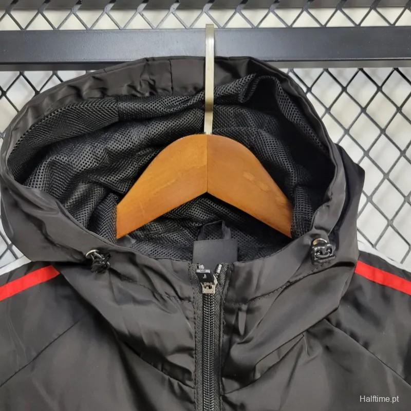 24/25 Juventus Black Windbreaker FTBL4ALL