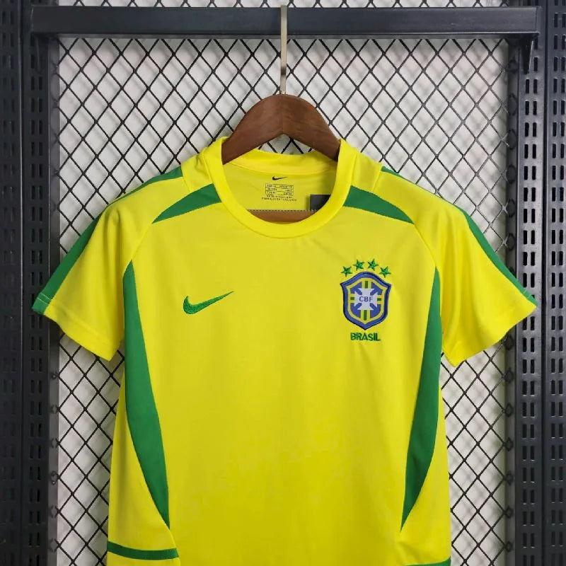 2002 Retro Kids Size Brazil Home Soccer Jersey FTBL4ALL