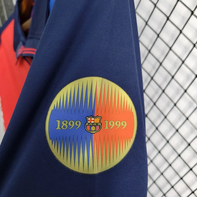 Retro Long Sleeve Barcelona 100th Anniversary Version Football Shirt Home 1:1 Thai Quality FTBL4ALL