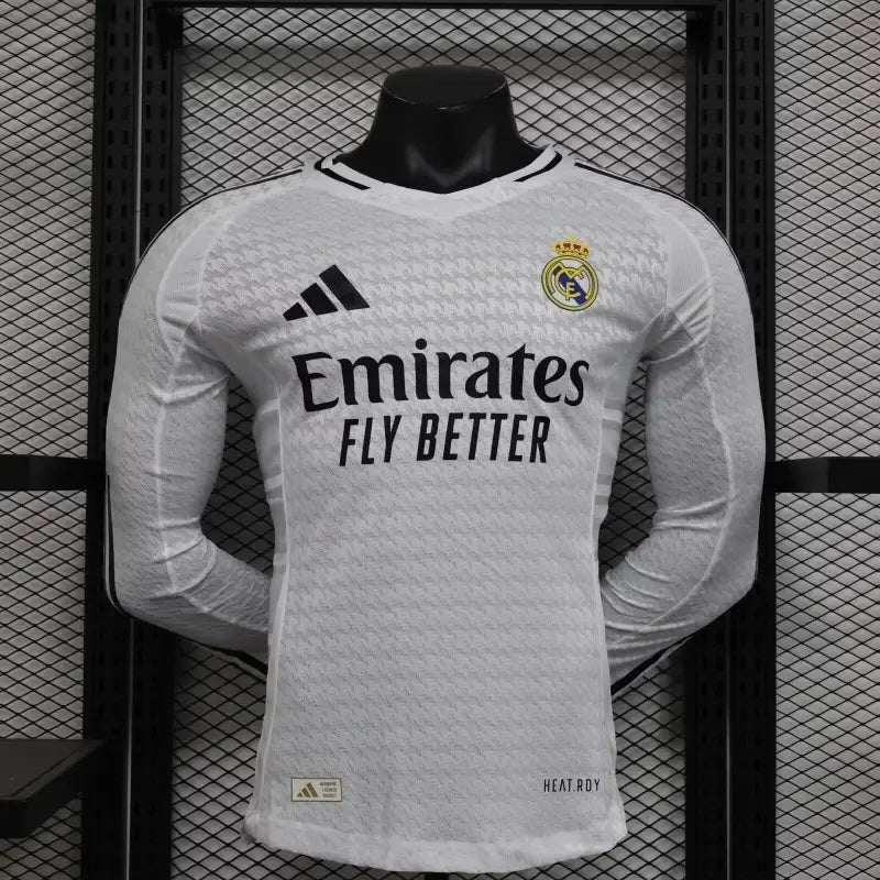 2024/2025 Long Sleeve Real Madrid Home Football Shirt 1:1 Thai Quality FTBL4ALL