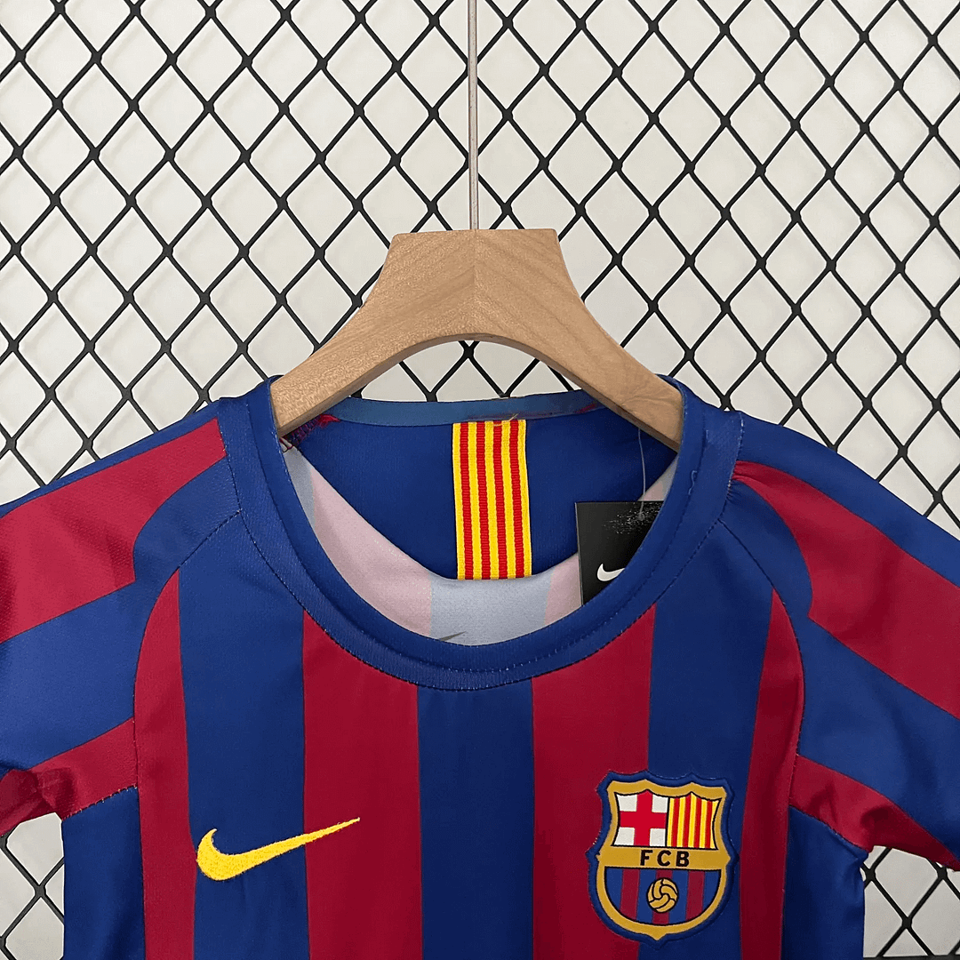 2005/2006 Retro Kids Size Barcelona Home Football Shirt 1:1 Thai Quality FTBL4ALL