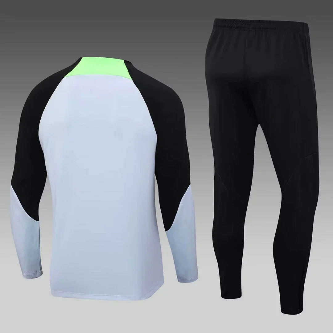 2023/2024 Liverpool Half-Pull Tracksuit Grey Jersey 1:1 Thai Quality FTBL4ALL