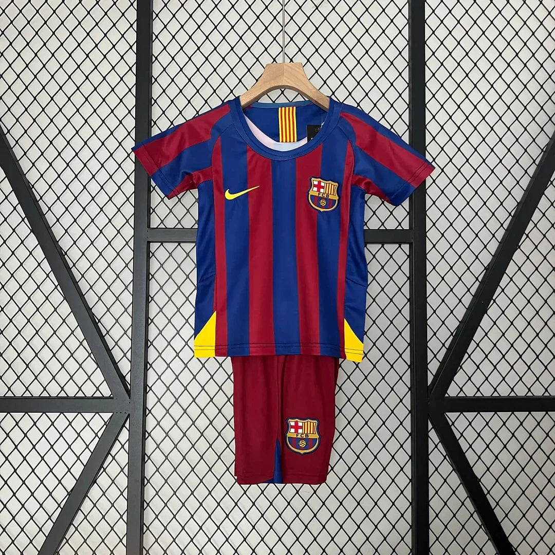 2005/2006 Retro Kids Size Barcelona Home Football Shirt 1:1 Thai Quality FTBL4ALL