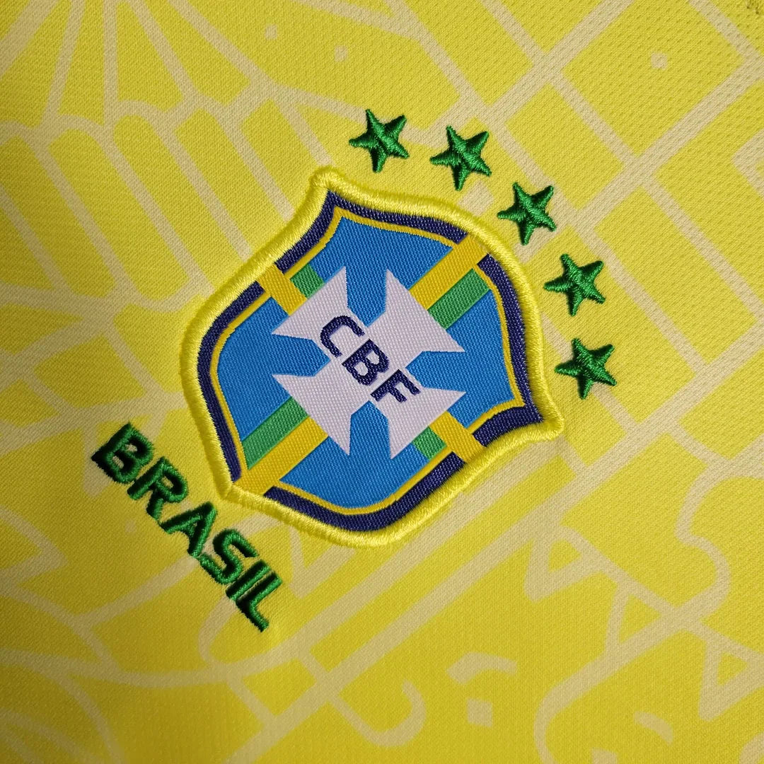 2024 Brazil Home Football Shirt Kids Size 1:1 FTBL4ALL