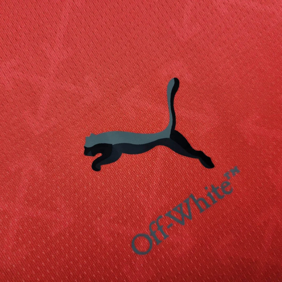 2024/2025 AC Milan x OFF-WHITE Red Football Shirt FTBL4ALL