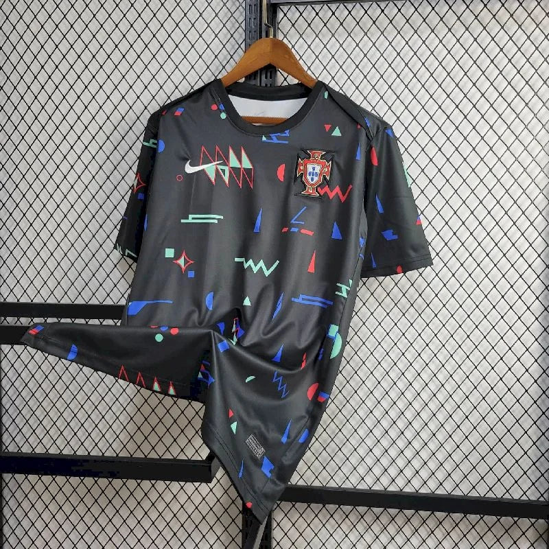 2024 Portugal Training Wear Black Football Shirt 1:1 Thai Quality FTBL4ALL