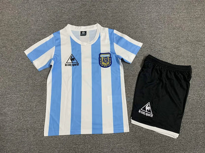 1986 Retro Kids Size Argentina National Team Home Jersey FTBL4ALL