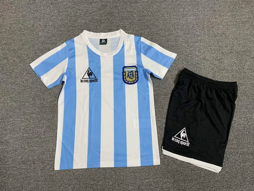 1986 Retro Kids Size Argentina National Team Home Jersey FTBL4ALL