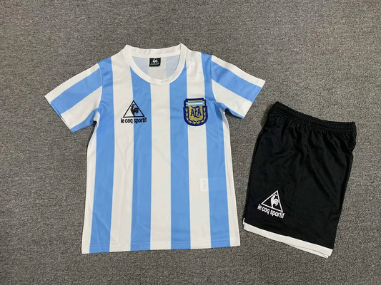 1986 Retro Kids Size Argentina National Team Home Jersey FTBL4ALL