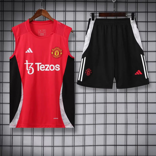 2024/2025 Manchester United pre-match training Red Jersey+Shorts 1:1 Thai Quality FTBL4ALL