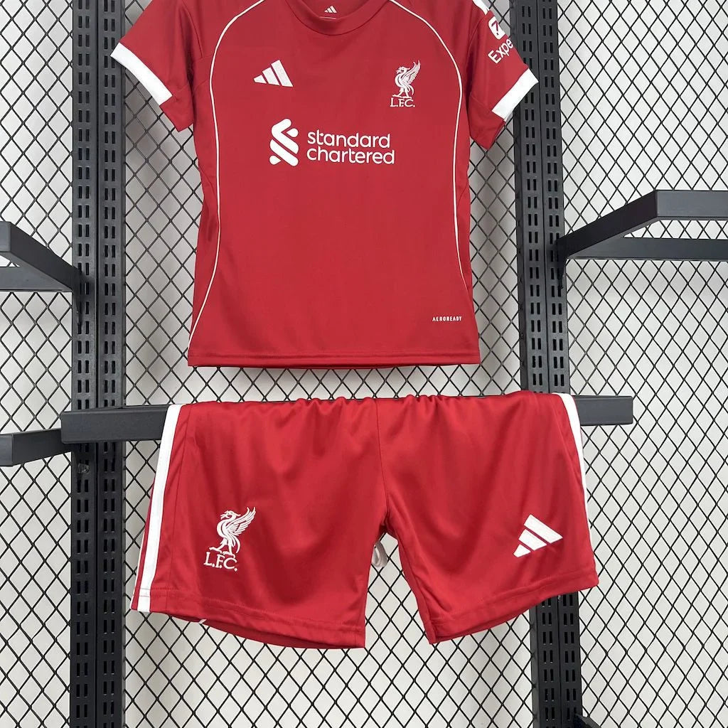 2025/2026 Liverpool Home Soccer Jersey Kids Size FTBL4ALL