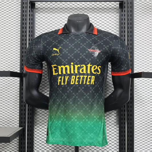 2024/2025 Player Version AC Milan x OFF-WHITE Football Shirt FTBL4ALL