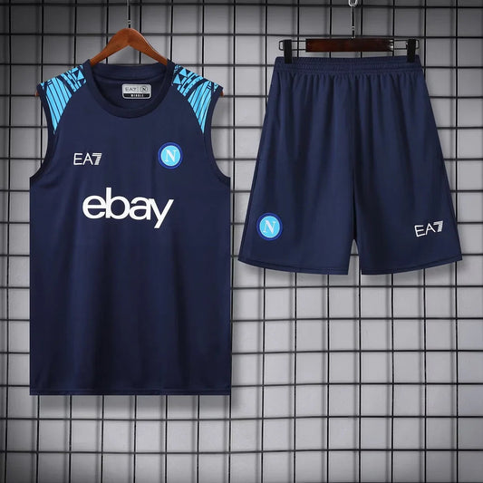 2024/2025 Napoli pre-match training Black Jersey+Shorts 1:1 Thai Quality FTBL4ALL
