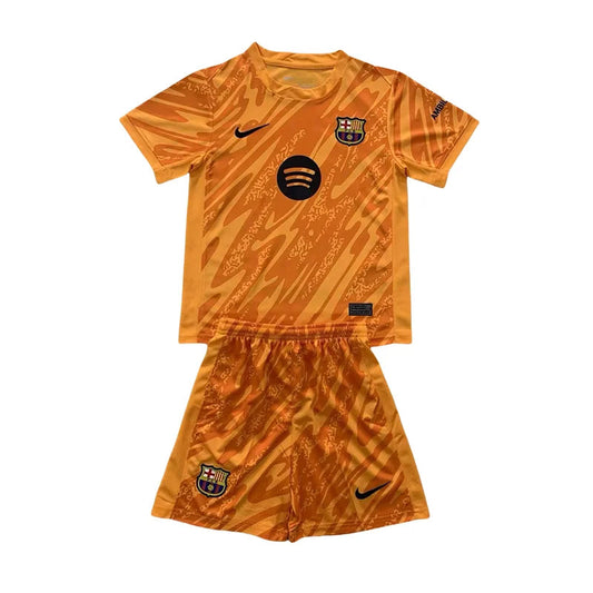 2024/2025 Kids Size Barcelona Orange Goalkeeper Football Shirt FTBL4ALL