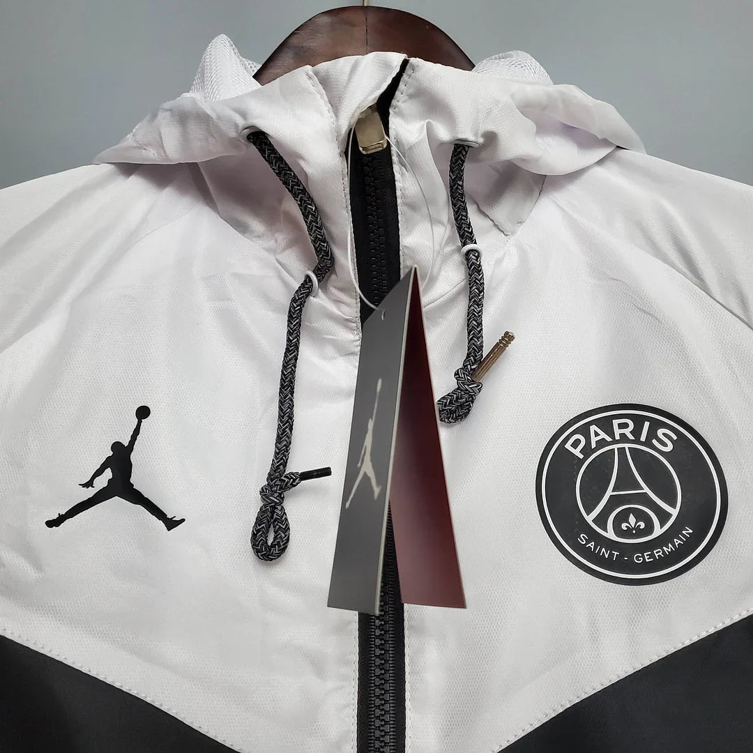 Psg Paris Saint-Germain Windbreaker Classic Style Black-White FTBL4ALL