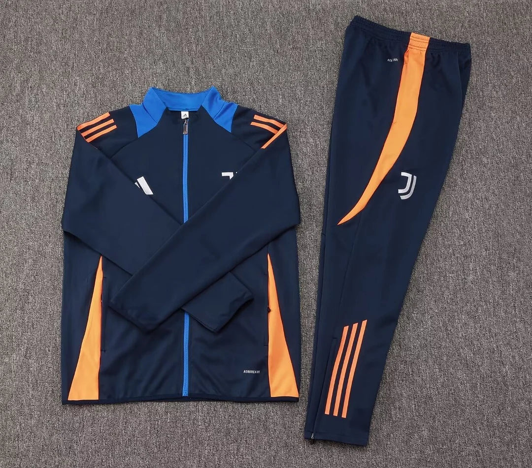 2024/2025 Juventus Long Zipped Jacket Royal Blue Soccer Jersey 1:1 Thai Quality FTBL4ALL