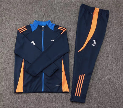 2024/2025 Juventus Long Zipped Jacket Royal Blue Soccer Jersey 1:1 Thai Quality FTBL4ALL