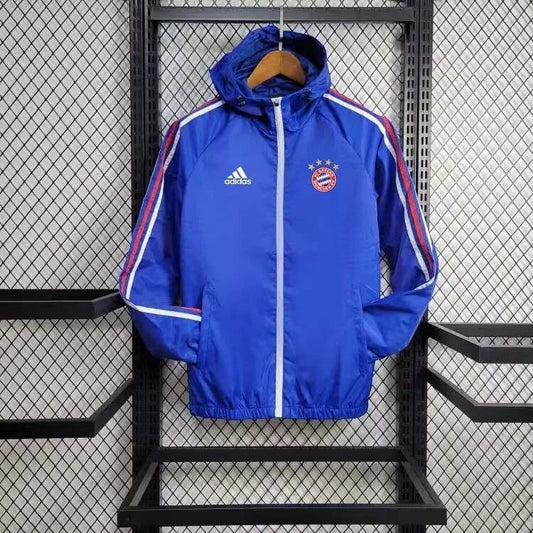 2024/2025 Bayern Munich Windbreaker Blue Football Jersey 1:1 Thai Quality FTBL4ALL