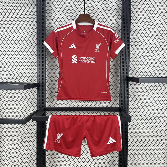 2025/2026 Liverpool Home Soccer Jersey Kids Size FTBL4ALL