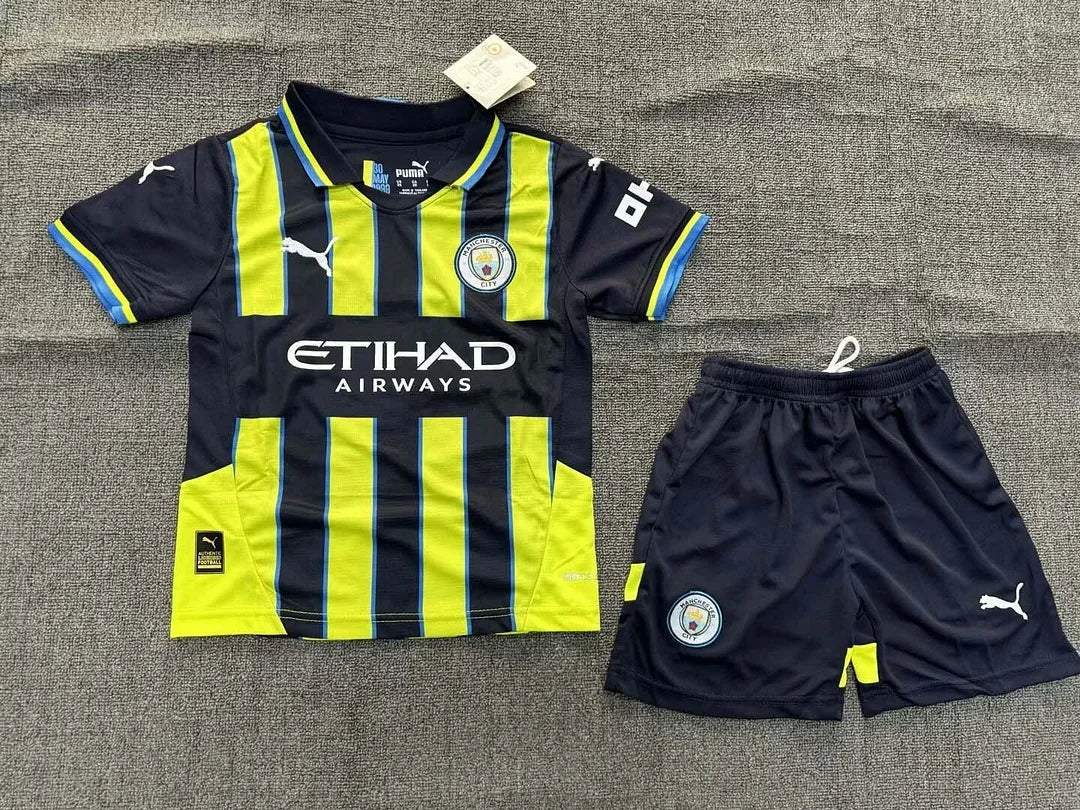 2024/2025 Manchester City Away Football Shirt 1:1 Thai Quality Kids Size FTBL4ALL