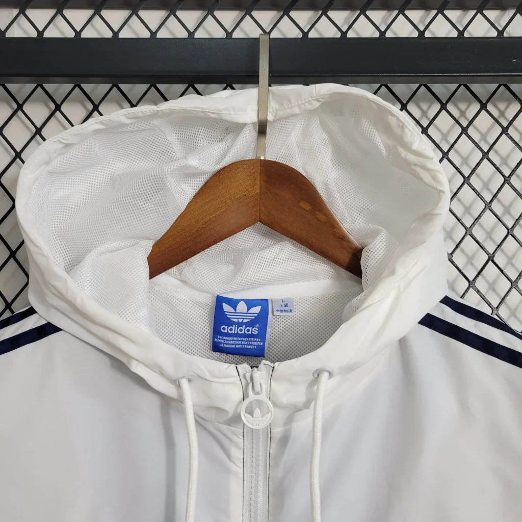 2023/2024 Real Madrid Windbreaker White Blue Soccer Jersey FTBL4ALL