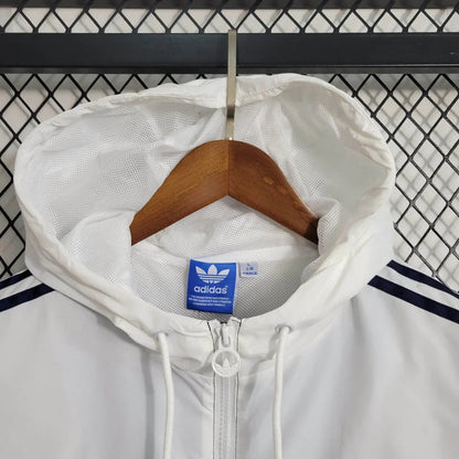 2023/2024 Real Madrid Windbreaker White Blue Soccer Jersey FTBL4ALL