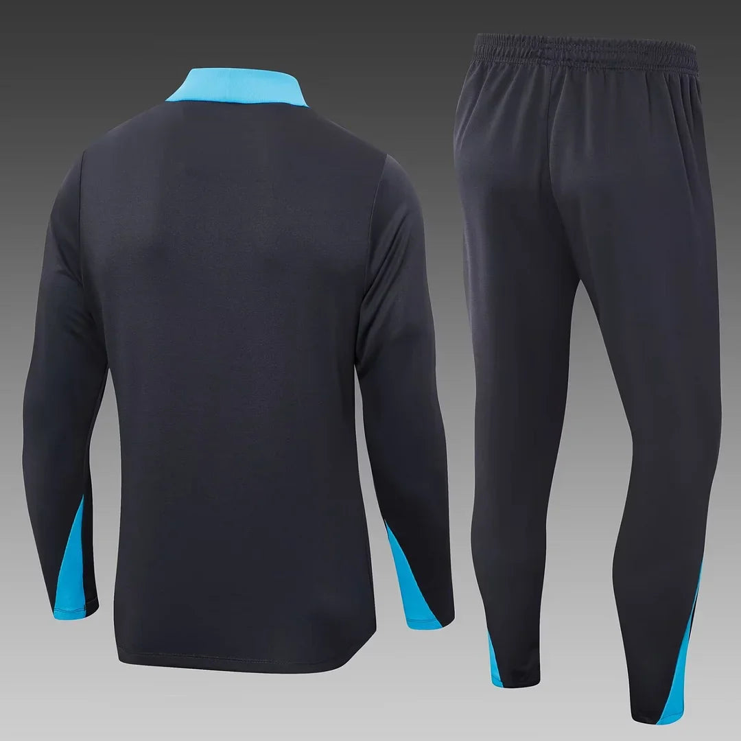 2024/2025 Tottenham Half-Pull Tracksuit Dark Grey 1:1 Thai Quality FTBL4ALL