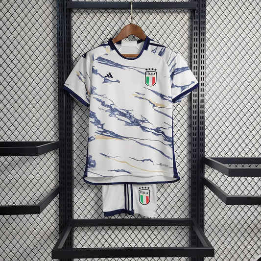 2023 Italy Away Soccer Shirt Kids Size FTBL4ALL