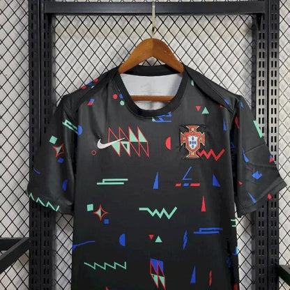 2024 Portugal Training Wear Black Football Shirt 1:1 Thai Quality FTBL4ALL