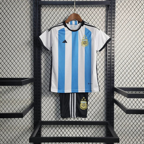 2022 Argentina Home Football Shirt Kids Size FTBL4ALL