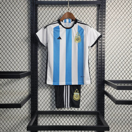 2022 Argentina Home Football Shirt Kids Size FTBL4ALL