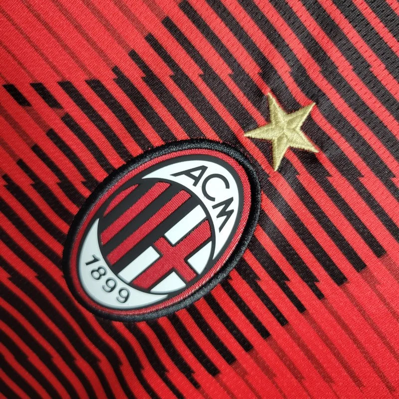 2023/2024 Long Sleeve AC Milan Home Soccer Jersey 1:1 Thai Quality FTBL4ALL
