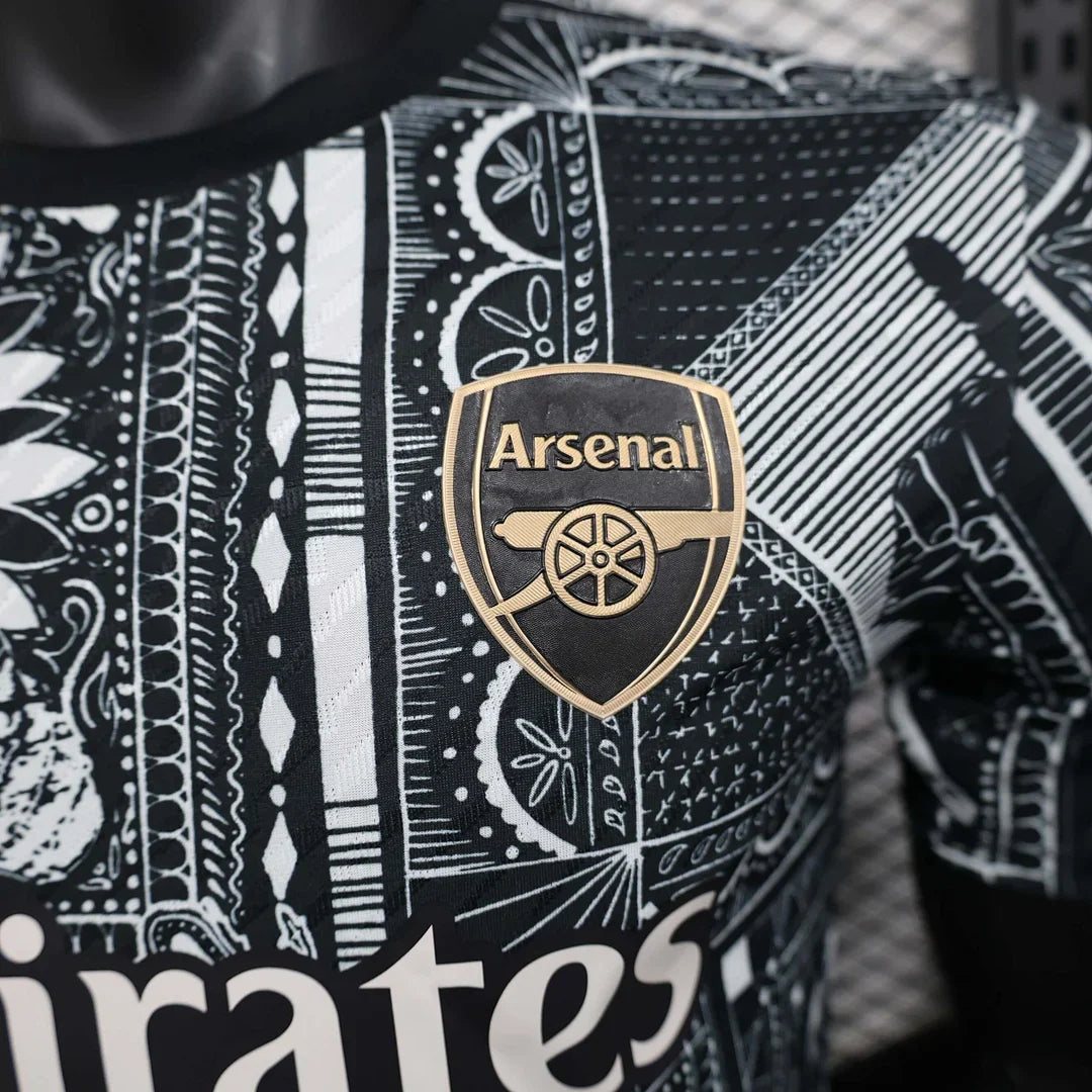 2024/2025 Arsenal Black pre-match Football Shirt 1:1 Thai Quality - Player Version FTBL4ALL