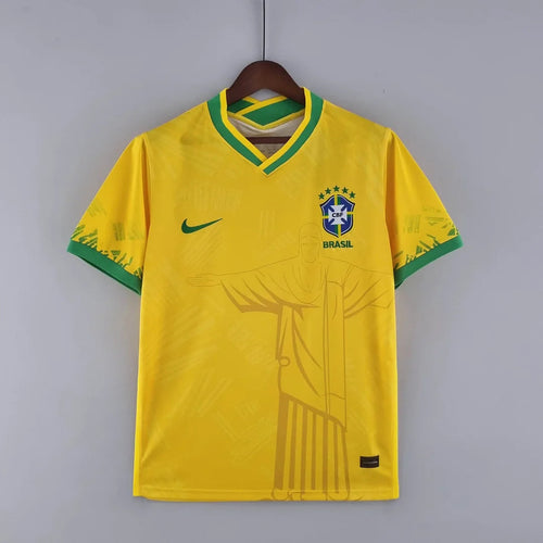 2022 Brazil Classic Soccer Jersey Yellow FTBL4ALL