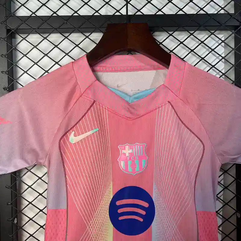 2025/2026 Kids Size Barcelona Special Edition Pink Football Shirt FTBL4ALL