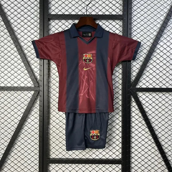 Barcelona x Travis Scott Retro 2000/01 Home Skeleton Jersey Kids Size FTBL4ALL