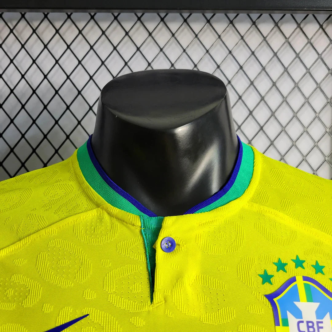 2022 World Cup Brazil Home Soccer Jersey - Player Version FTBL4ALL