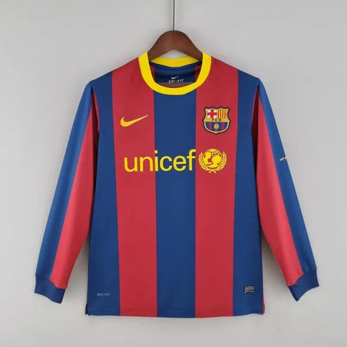 2010/2011 Retro Long Sleeve Barcelona Home Football Shirt 1:1 Thai Quality FTBL4ALL