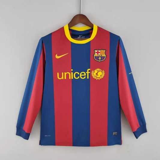 2010/2011 Retro Long Sleeve Barcelona Home Football Shirt 1:1 Thai Quality FTBL4ALL