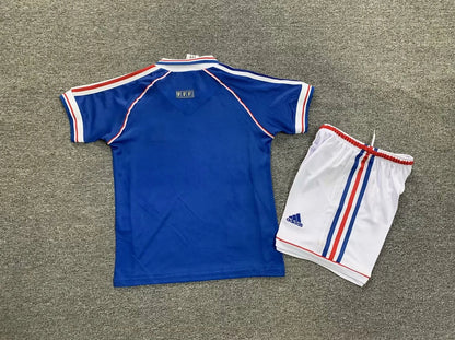 1998 Retro Kids Size France Home Football Shirt FTBL4ALL