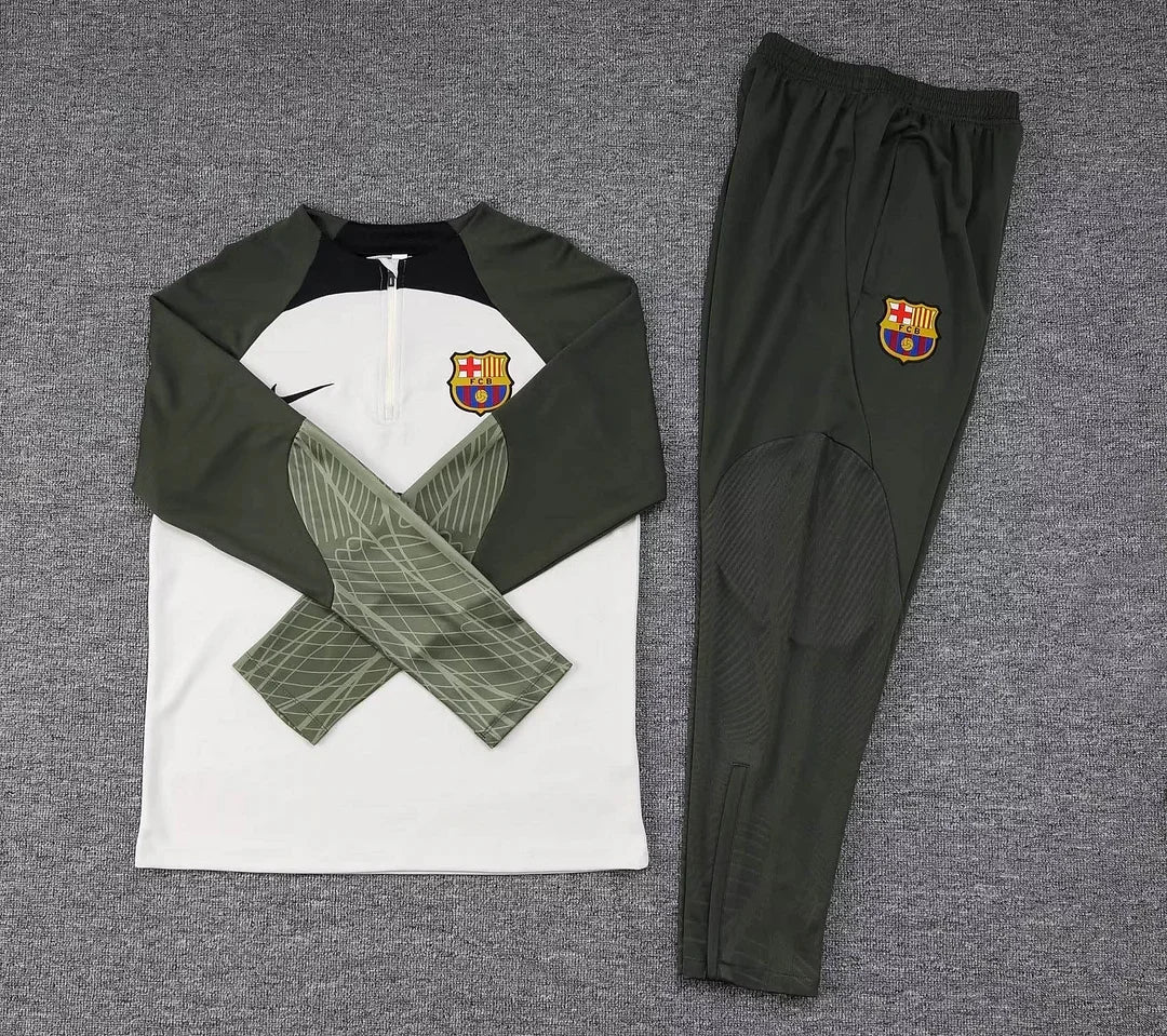 2023/2024 Barcelona Half-Pull Tracksuit Green 1:1 Thai Quality FTBL4ALL