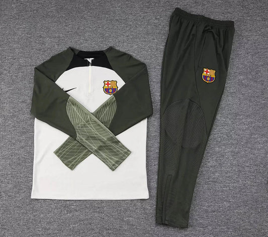 2023/2024 Barcelona Half-Pull Tracksuit Green 1:1 Thai Quality FTBL4ALL
