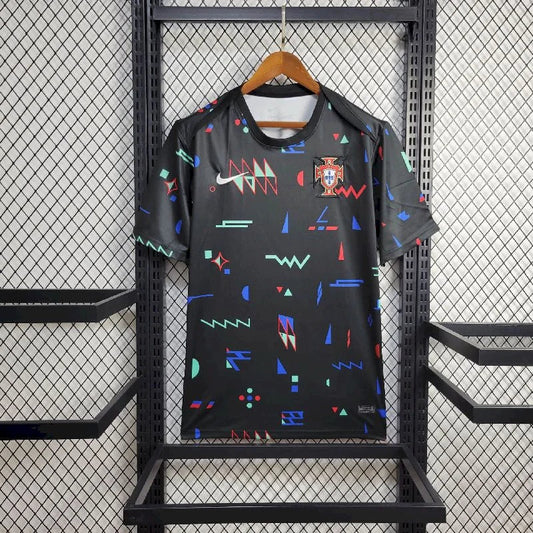 2024 Portugal Training Wear Black Football Shirt 1:1 Thai Quality FTBL4ALL