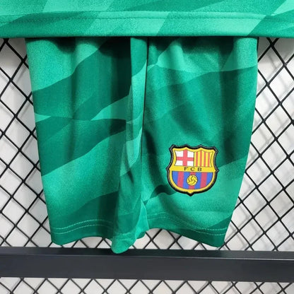 2023/2024 Kids Size Barcelona Green Goalkeeper Football Shirt 1:1 Thai Quality FTBL4ALL