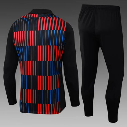 2024/2025 Barcelona Half-Pull Tracksuit Stripe Red-Blue FTBL4ALL
