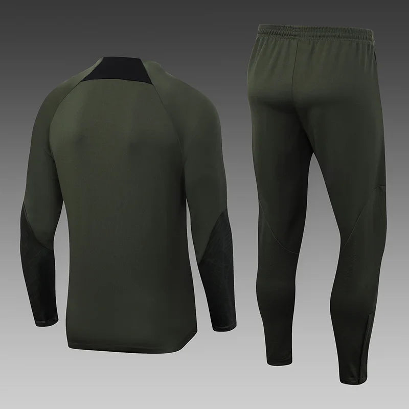 2023/2024 Barcelona Half-Pull Tracksuit Green 1:1 Thai Quality FTBL4ALL
