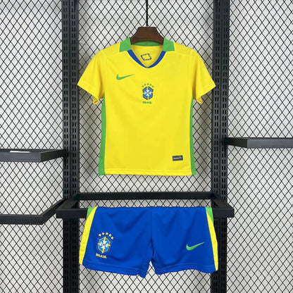2025 Brazil Home Football Shirt Kids Size FTBL4ALL