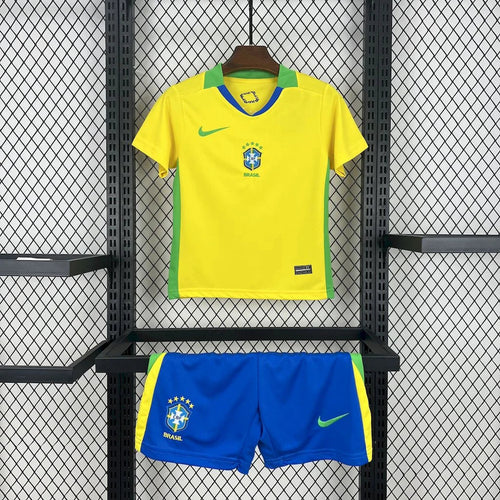 2025 Brazil Home Football Shirt Kids Size FTBL4ALL